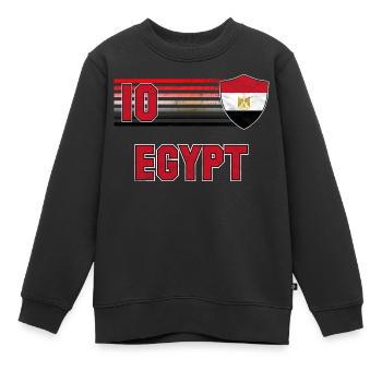 Ägypten Fußball Mannschaft - Kinder Premium Organic Sweatshirt - Schwarz - Vorne - AI Model Kid Female (0cm)