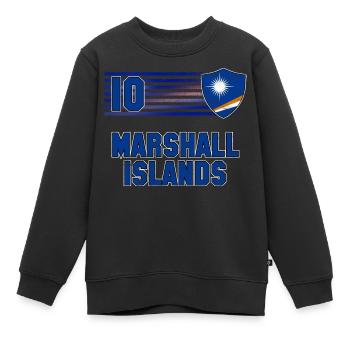 Équipe des Îles Marshall de football - Sweat Premium enfant bio - noir - Devant - AI Model Kid Female (0cm)