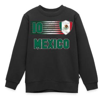 Mexiko Fußball Mannschaft - Kinder Premium Organic Sweatshirt - Schwarz - Vorne - AI Model Kid Female (0cm)