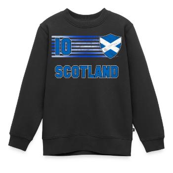 Schottland Fußball Mannschaft - Kinder Premium Organic Sweatshirt - Schwarz - Vorne - AI Model Kid Female (0cm)