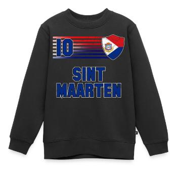 Sint Maarten Fußball Mannschaft - Kinder Premium Organic Sweatshirt - Schwarz - Vorne - AI Model Kid Female (0cm)