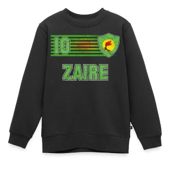 Zaire Fußball Mannschaft - Kinder Premium Organic Sweatshirt - Schwarz - Vorne - AI Model Kid Female (0cm)