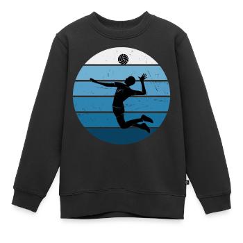 Women's Volley Men's Volleyball Player - Kids Premium Organic Sweatshirt - black - Front - AI Model Kid Female (0cm)