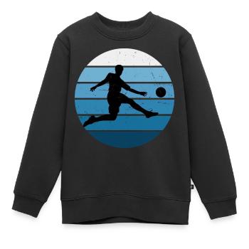 Fussball Fussballspiel Fussballspielen Damen - Kinder Premium Organic Sweatshirt - Schwarz - Vorne - AI Model Kid Female (0cm)