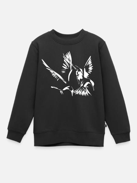 Möwen und Möwen - Kinder Premium Organic Sweatshirt - Schwarz