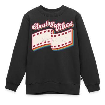 Retro Photographer Vintage Analog Vibes - Kinder Premium Organic Sweatshirt - Schwarz - Vorne - AI Model Kid Female (0cm)