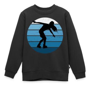 Roller Skating Herren Roller Skating Roller Skates - Kinder Premium Organic Sweatshirt - Schwarz - Vorne - AI Model Kid Female (0cm)