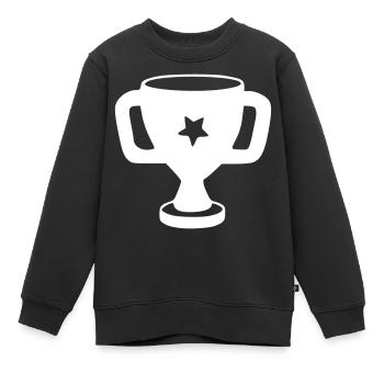 Coupe Dessin Gagner Croquis Blanc - Sweat Premium enfant bio - noir - Devant - AI Model Kid Female (0cm)