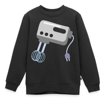 Rührbesen elektrisch Küchengerät - Kinder Premium Organic Sweatshirt - Schwarz - Vorne - AI Model Kid Female (0cm)
