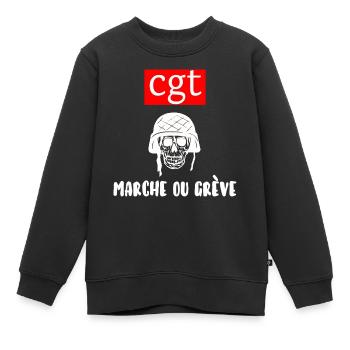 CGT - Sweat Premium enfant bio - noir - Devant - AI Model Kid Female (0cm)