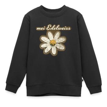 mei Edelweiss - Kinder Premium Organic Sweatshirt - Schwarz - Vorne - AI Model Kid Female (0cm)