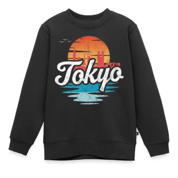 Tokio - Kinder Premium Organic Sweatshirt - Schwarz - Vorne - AI Model Kid Female (0cm)
