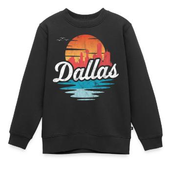 Dallas - Kinder Premium Organic Sweatshirt - Schwarz - Vorne - AI Model Kid Female (0cm)