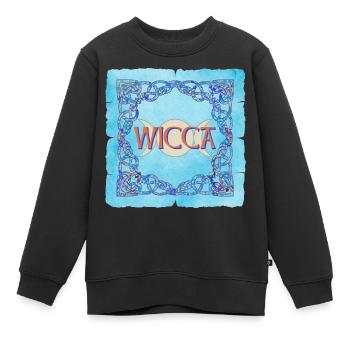 keltischer rahmen wicca e 238 - Kinder Premium Organic Sweatshirt - Schwarz - Vorne - AI Model Kid Female (0cm)