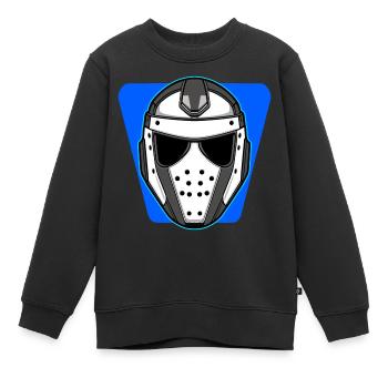 Eishockey Maske - Kinder Premium Organic Sweatshirt - Schwarz - Vorne - AI Model Kid Female (0cm)