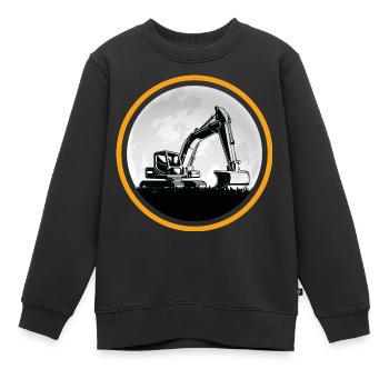 Bagger Baggerfahrer Baustelle Baggerschaufel - Kinder Premium Organic Sweatshirt - Schwarz - Vorne - AI Model Kid Female (0cm)