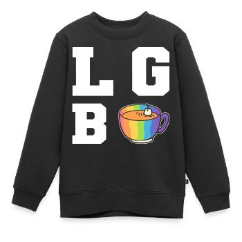 Lgb-Tea Schwul oder lesbisch - Kinder Premium Organic Sweatshirt - Schwarz - Vorne - AI Model Kid Female (0cm)
