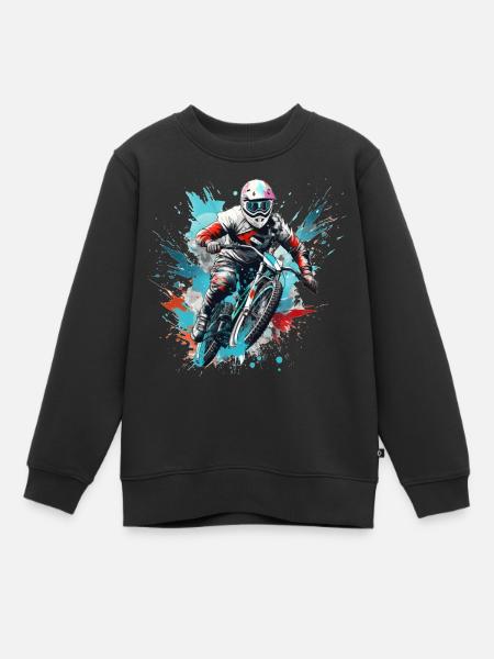 Rider de BMX - Sweat Premium enfant bio - noir