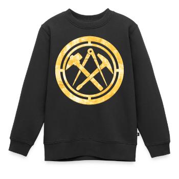 Dachdecker Zunft Logo Wappen Gold - Kinder Premium Organic Sweatshirt - Schwarz - Vorne - AI Model Kid Female (0cm)
