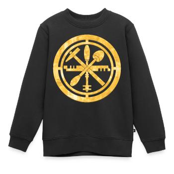 Glaser Zunft Logo Wappen Gold - Kinder Premium Organic Sweatshirt - Schwarz - Vorne - AI Model Kid Female (0cm)