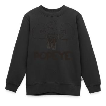 Popeye Fronce Les Sourcils Et Fléchit Les Muscles - Sweat Premium enfant bio - noir - Devant - AI Model Kid Female (0cm)