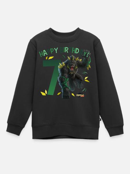 schleich® ELDRADOR® CREATURES Happy 7th Birthday - Kids Premium Organic Sweatshirt - black