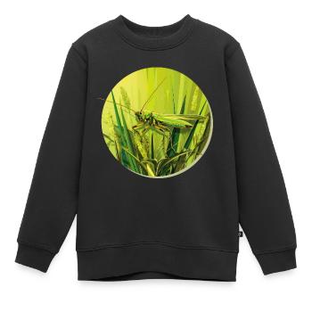 Sauterelle - Sweat Premium enfant bio - noir - Devant - AI Model Kid Female (0cm)