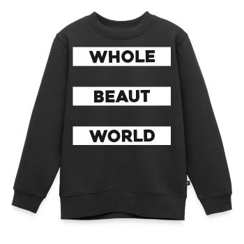 Citation du beau monde - Sweat Premium enfant bio - noir - Devant - AI Model Kid Female (0cm)