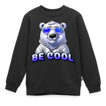 Polar Bear Bear pour la motivation des jeunes filles adolescentes - Sweat Premium enfant bio - noir - Devant - AI Model Kid Female (0cm)