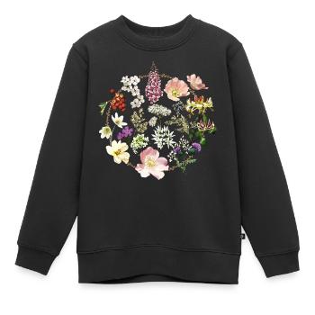 CHEMISE DE FLEURS SAUVAGES, ENFANTS-ENFANTS BOHO FLEURS SAUVAGES - Sweat Premium enfant bio - noir - Devant - AI Model Kid Female (0cm)