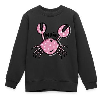 Rosa Krabbe Moin - Kinder Premium Organic Sweatshirt - Schwarz - Vorne - AI Model Kid Female (0cm)