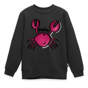 Krabbe Moin - Kinder Premium Organic Sweatshirt - Schwarz - Vorne - AI Model Kid Female (0cm)