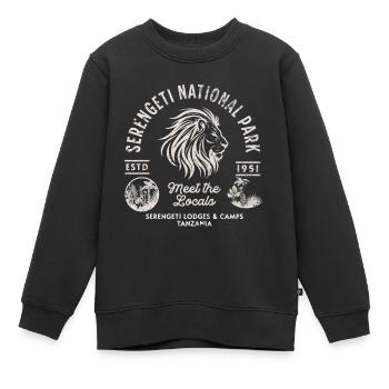Serengeti lodges and camps Tanzania - Sweat Premium enfant bio - noir - Devant - AI Model Kid Female (0cm)