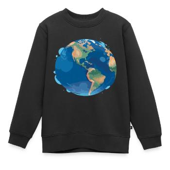 Terre - Sweat Premium enfant bio - noir - Devant - AI Model Kid Female (0cm)