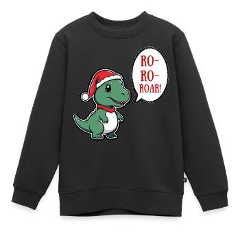 Ro Ro Roar - Kinder Premium Organic Sweatshirt - Schwarz - Vorne - AI Model Kid Female (0cm)