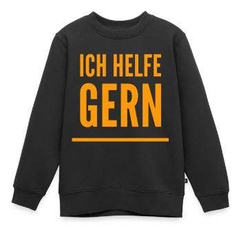 helfen ist meine Leidenschaft - Kinder Premium Organic Sweatshirt - Schwarz - Vorne - AI Model Kid Female (0cm)