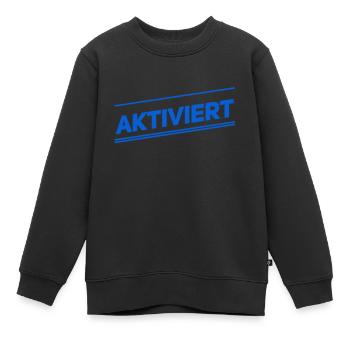 ich wurde aktiviert - Kinder Premium Organic Sweatshirt - Schwarz - Vorne - AI Model Kid Female (0cm)