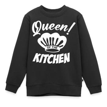 Reine du chef de cuisine - Sweat Premium enfant bio - noir - Devant - AI Model Kid Female (0cm)