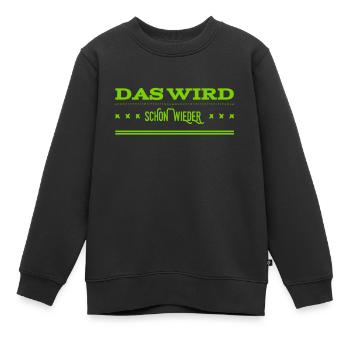 alles wird gut - Kinder Premium Organic Sweatshirt - Schwarz - Vorne - AI Model Kid Female (0cm)