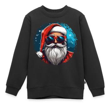 Frohe Weihnachten - Kinder Premium Organic Sweatshirt - Schwarz - Vorne - AI Model Kid Female (0cm)