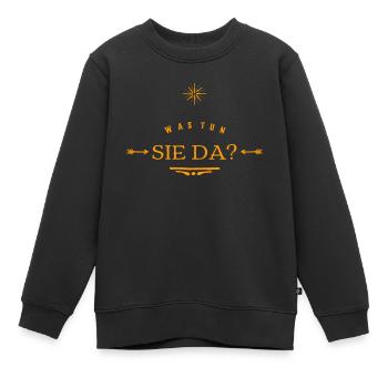 warum machen sie das? - Kinder Premium Organic Sweatshirt - Schwarz - Vorne - AI Model Kid Female (0cm)