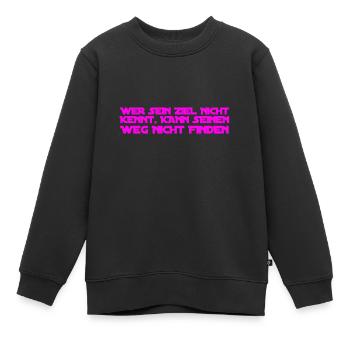 das Ziel kennen - Kinder Premium Organic Sweatshirt - Schwarz - Vorne - AI Model Kid Female (0cm)