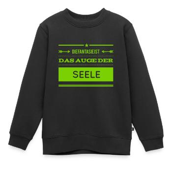 das Auge der Seele - Kinder Premium Organic Sweatshirt - Schwarz - Vorne - AI Model Kid Female (0cm)