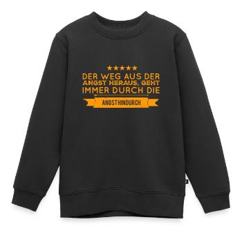 Angst ist Heilung - Kinder Premium Organic Sweatshirt - Schwarz - Vorne - AI Model Kid Female (0cm)