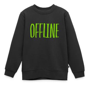 offline ist spitze - Kinder Premium Organic Sweatshirt - Schwarz - Vorne - AI Model Kid Female (0cm)