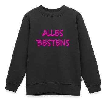 bei mir ist alles super - Kinder Premium Organic Sweatshirt - Schwarz - Vorne - AI Model Kid Female (0cm)