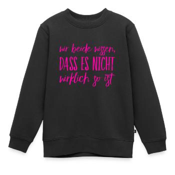 jeder kann es sehen - Kinder Premium Organic Sweatshirt - Schwarz - Vorne - AI Model Kid Female (0cm)