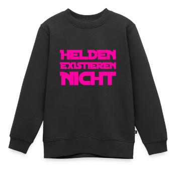 Helden waren gestern - Kinder Premium Organic Sweatshirt - Schwarz - Vorne - AI Model Kid Female (0cm)