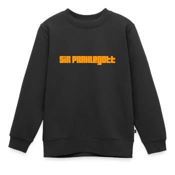 vor dir steht ein Angeber - Kinder Premium Organic Sweatshirt - Schwarz - Vorne - AI Model Kid Female (0cm)