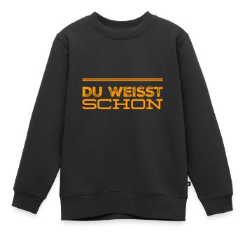 das ist dir doch klar - Kinder Premium Organic Sweatshirt - Schwarz - Vorne - AI Model Kid Female (0cm)